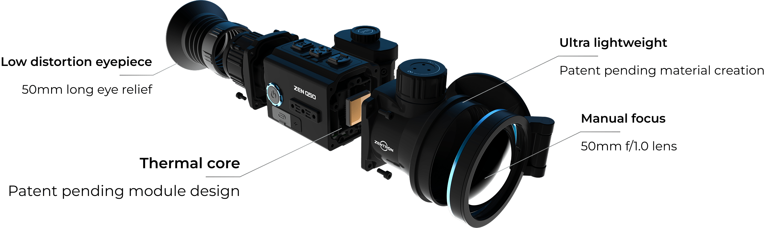 Zentron Q50 highlight features overview